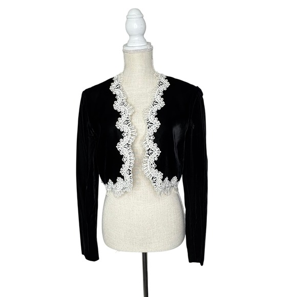 Talbots x Scott McClintock Jackets & Blazers - Vintage Talbots x Scott McClintock Black velvet Bolero Jacket